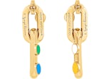 Louis Vuitton x Yayoi Kusama LV Edge Painted Dots Earrings Gold
