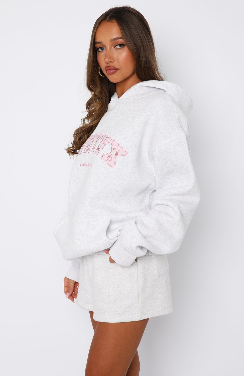 Sweet Sweet Moments Oversized Hoodie Grey Marle