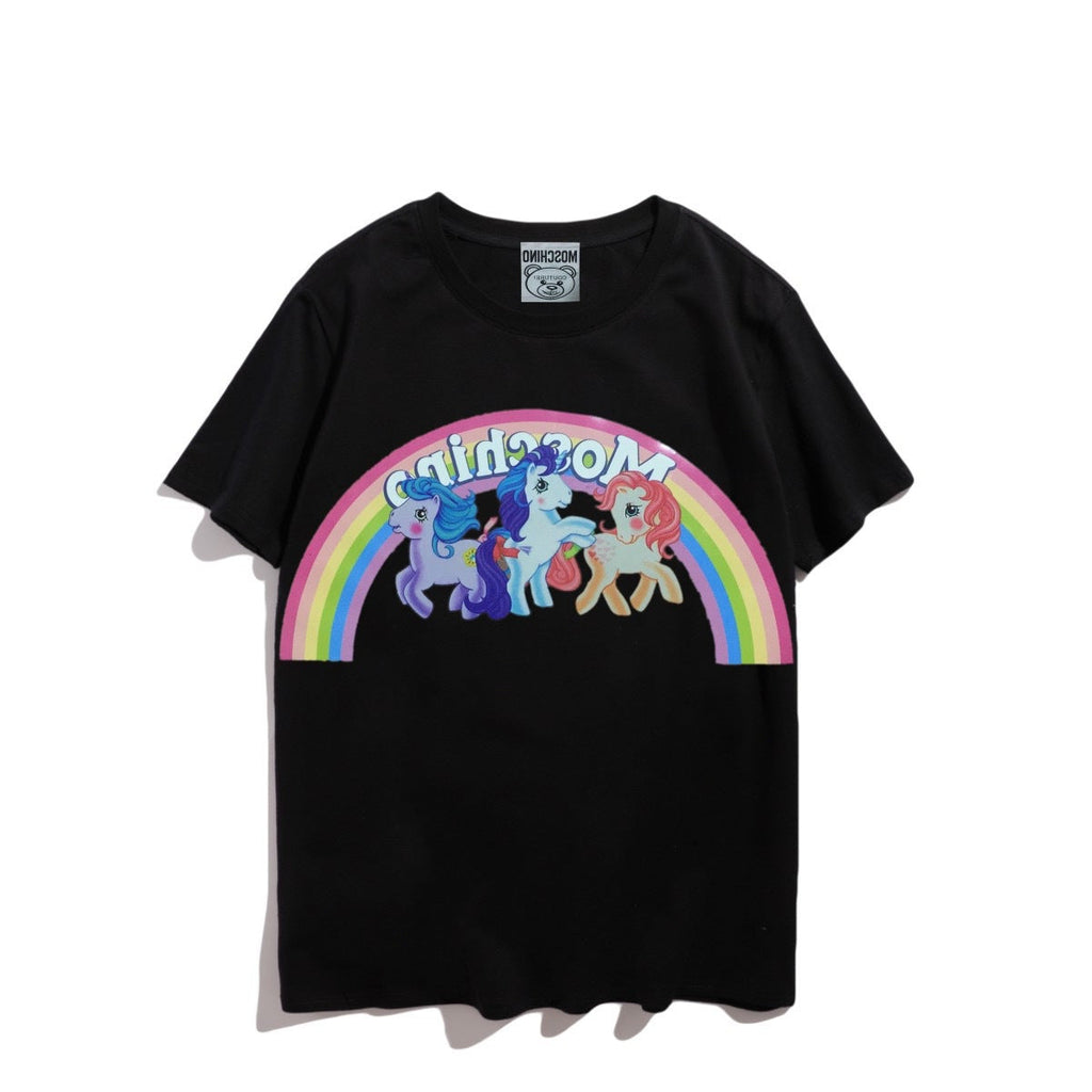 Moschino T-shirt Teddy Bear Pattern Quick-Drying Loose Short Sleeve