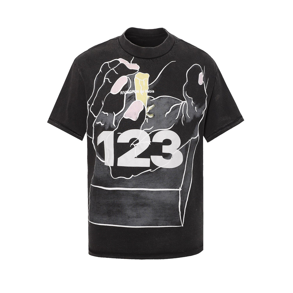 RRR123 T-shirt Small Neckline Loose Distressed T-shirt
