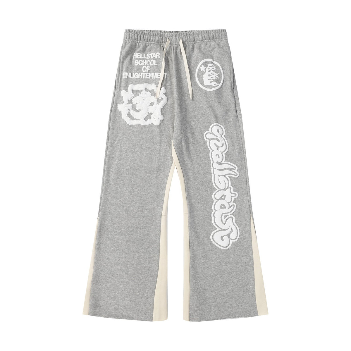 Hellstar Sweatpants Patchwork Retro Puff Print Pure Cotton