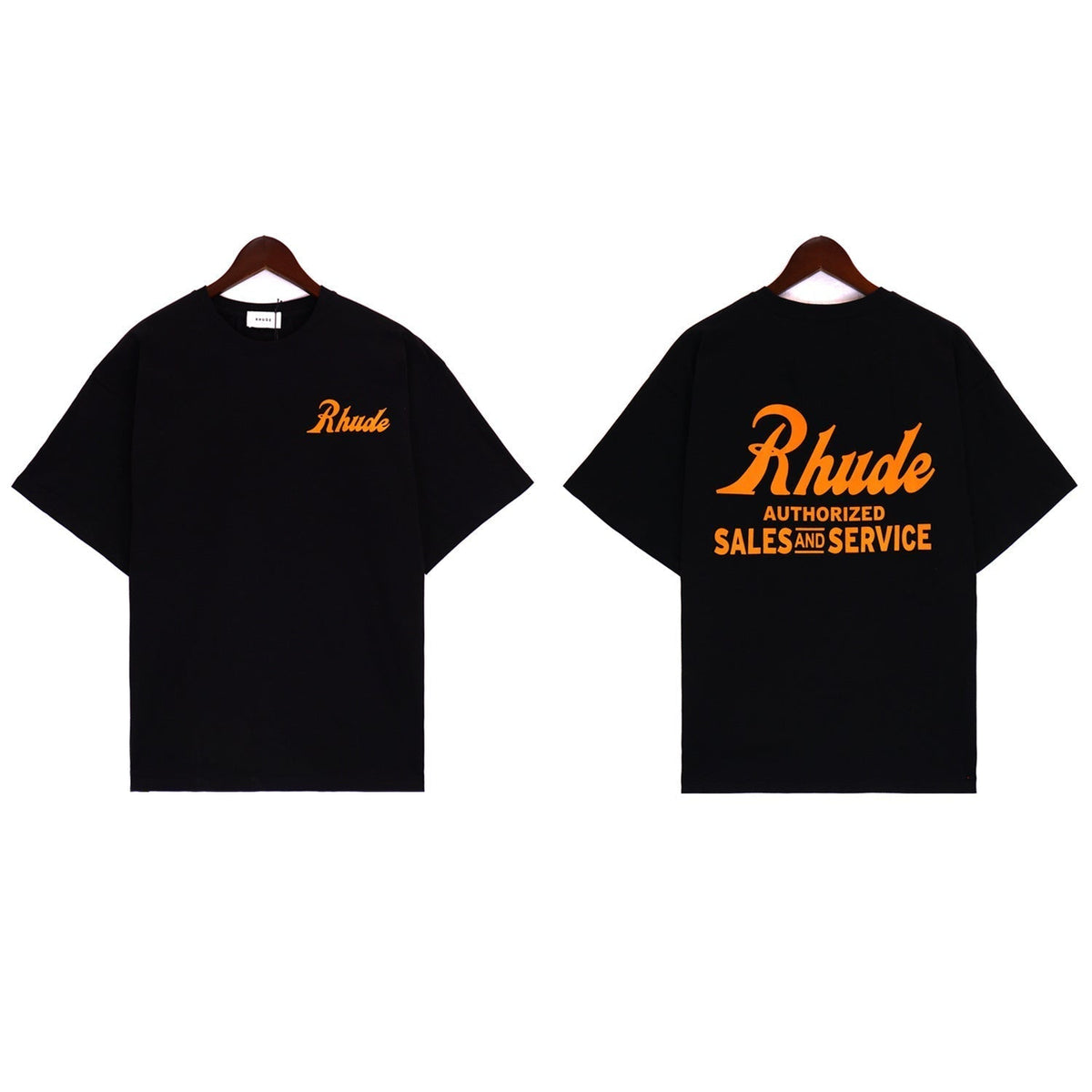 Rhude T-shirt Label Wings Alphabet Earth Print Short Sleeve T-shirt