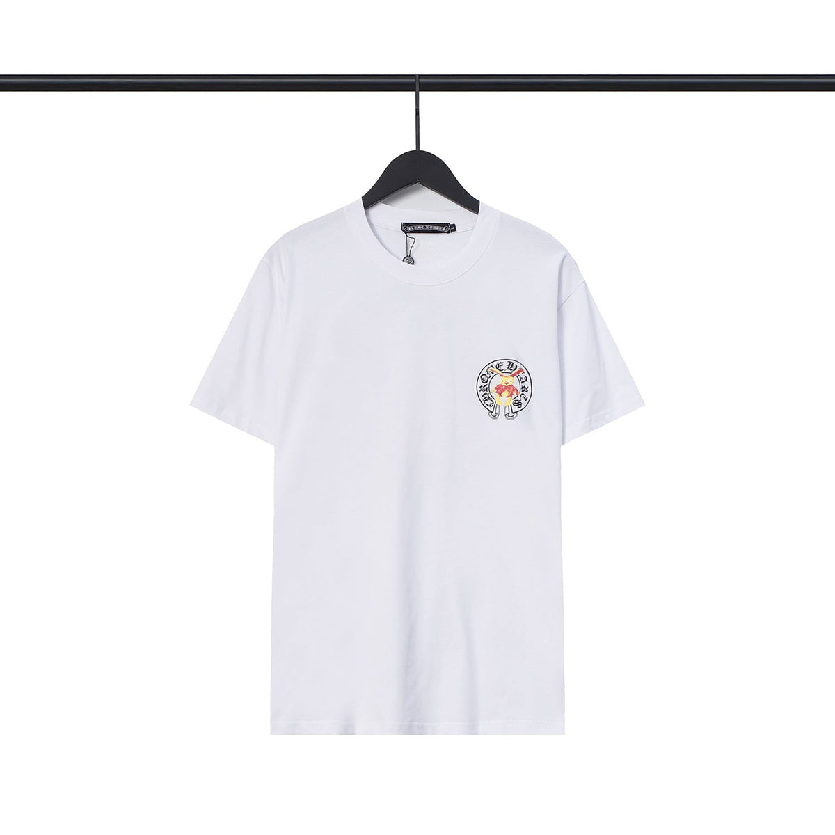 CHH Chrome Heart T Shirts Croix Cross Leather Printed Short Sleeve T-Shirt