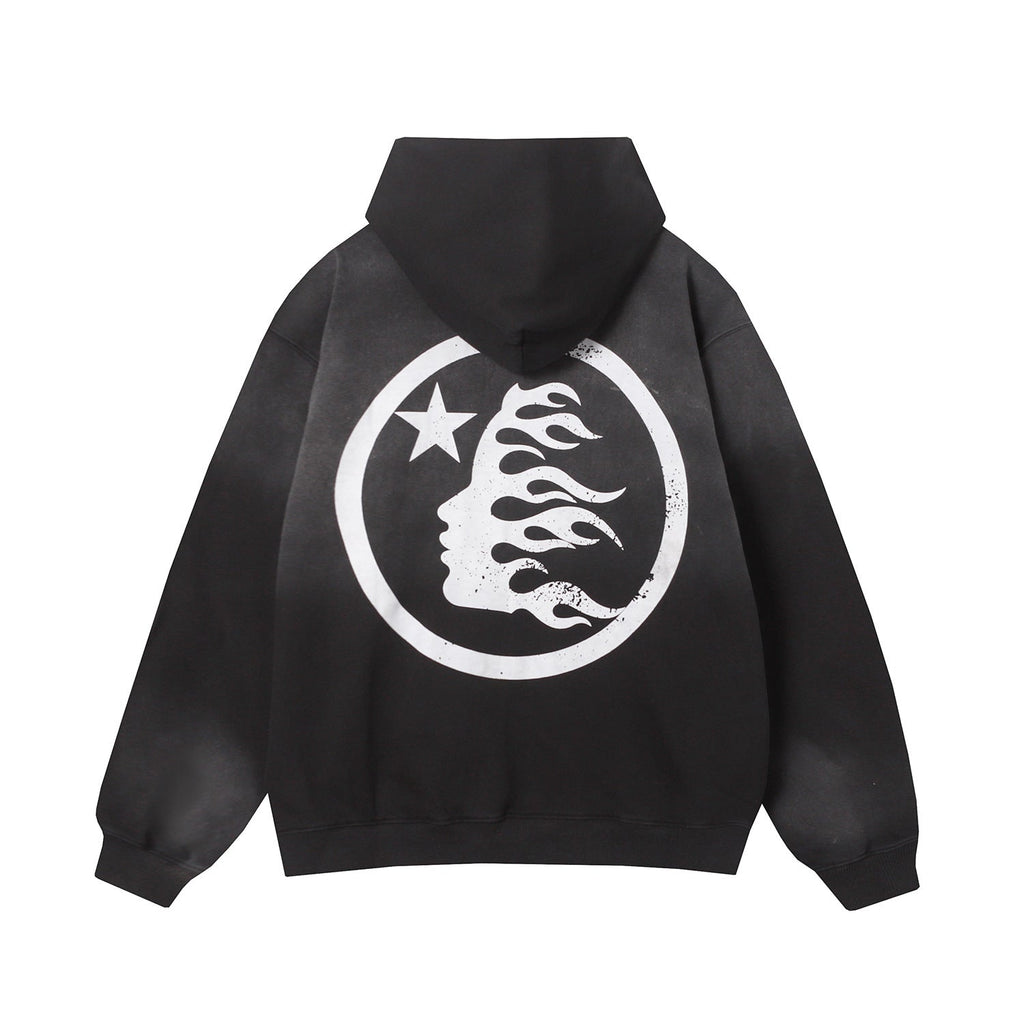 Hellstar Hoodie Vintage Zipper Creative Printing