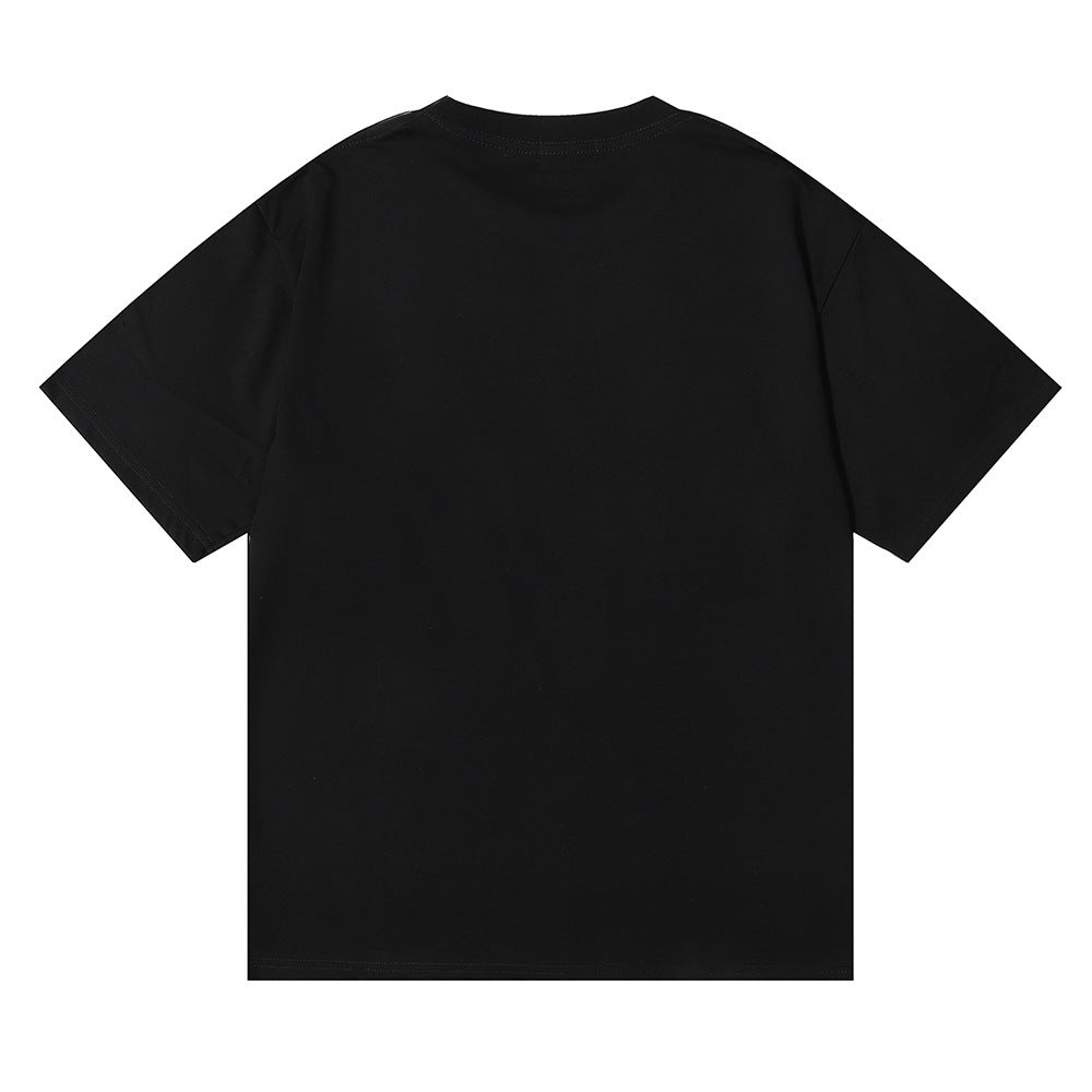 Rhude T-shirt Wheat Ear Sunset Beach Pattern Printed Short Sleeve T-shirt