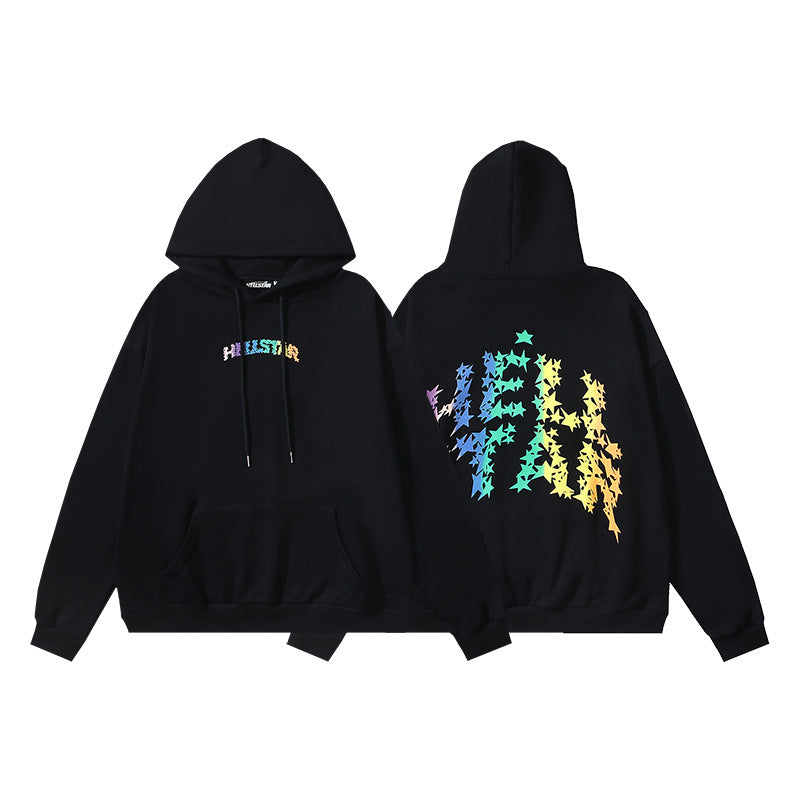 Hellstar Hoodie gradual change color retro hooded sweater