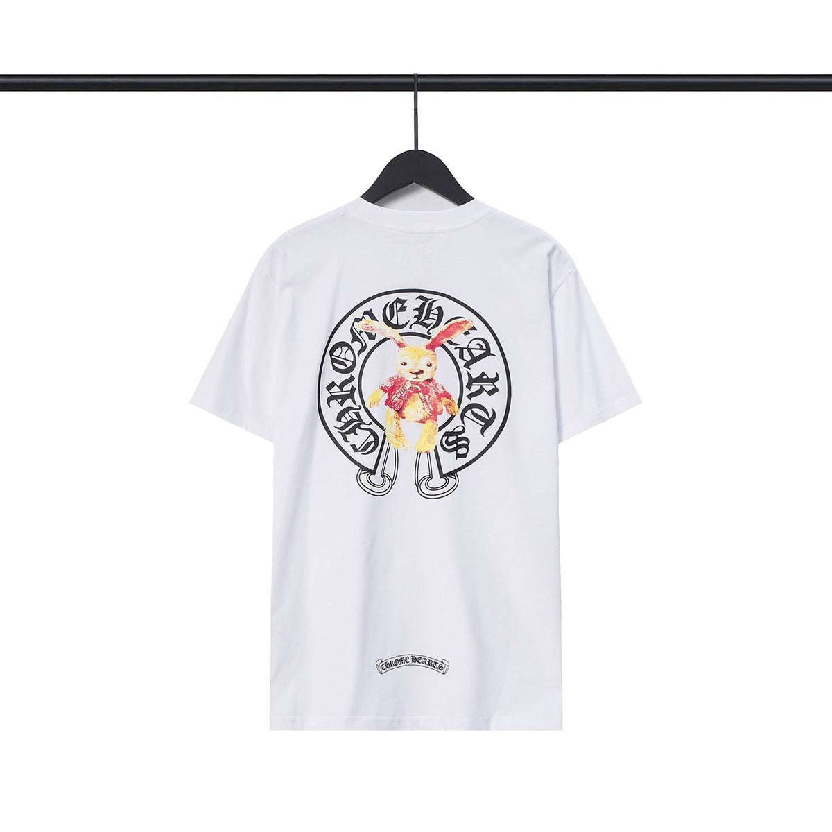 CHH Chrome Heart T Shirts Croix Cross Leather Printed Short Sleeve T-Shirt