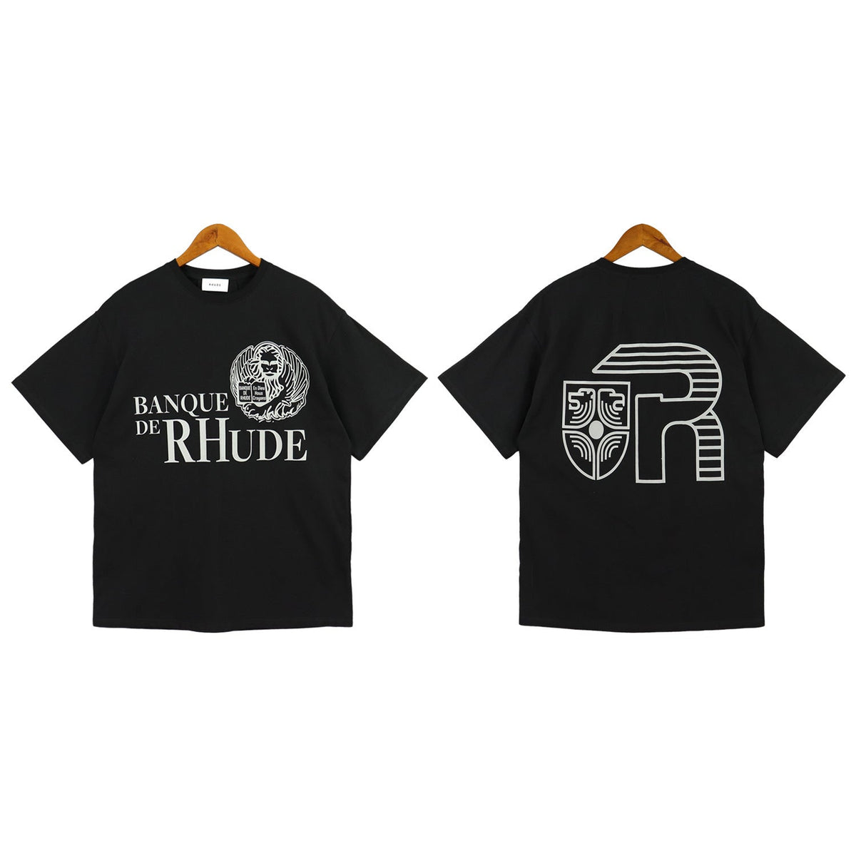 Rhude T-shirt Micro Label Letter Logo Line Pattern Short Sleeve T-shirt Loose