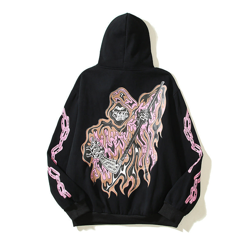 Hellstar Hoodie Skull Print Loose