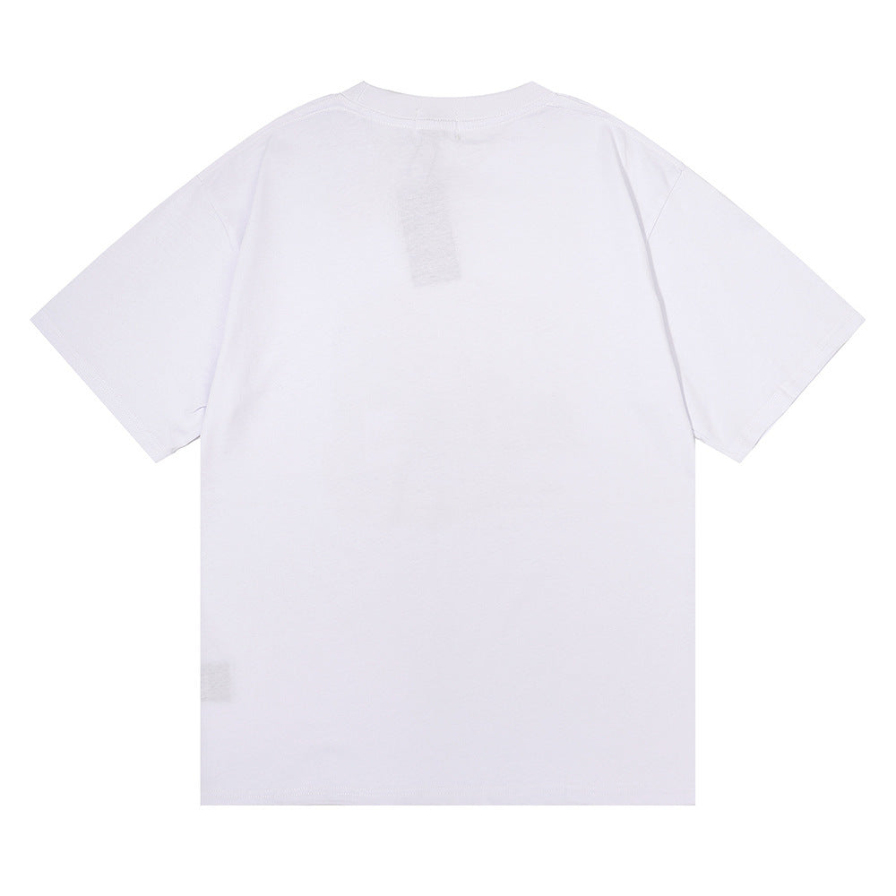 Rhude T-shirt Micro Label Letter F1 Racing Printed Short Sleeve T-shirt Loose Half Sleeve Shirt