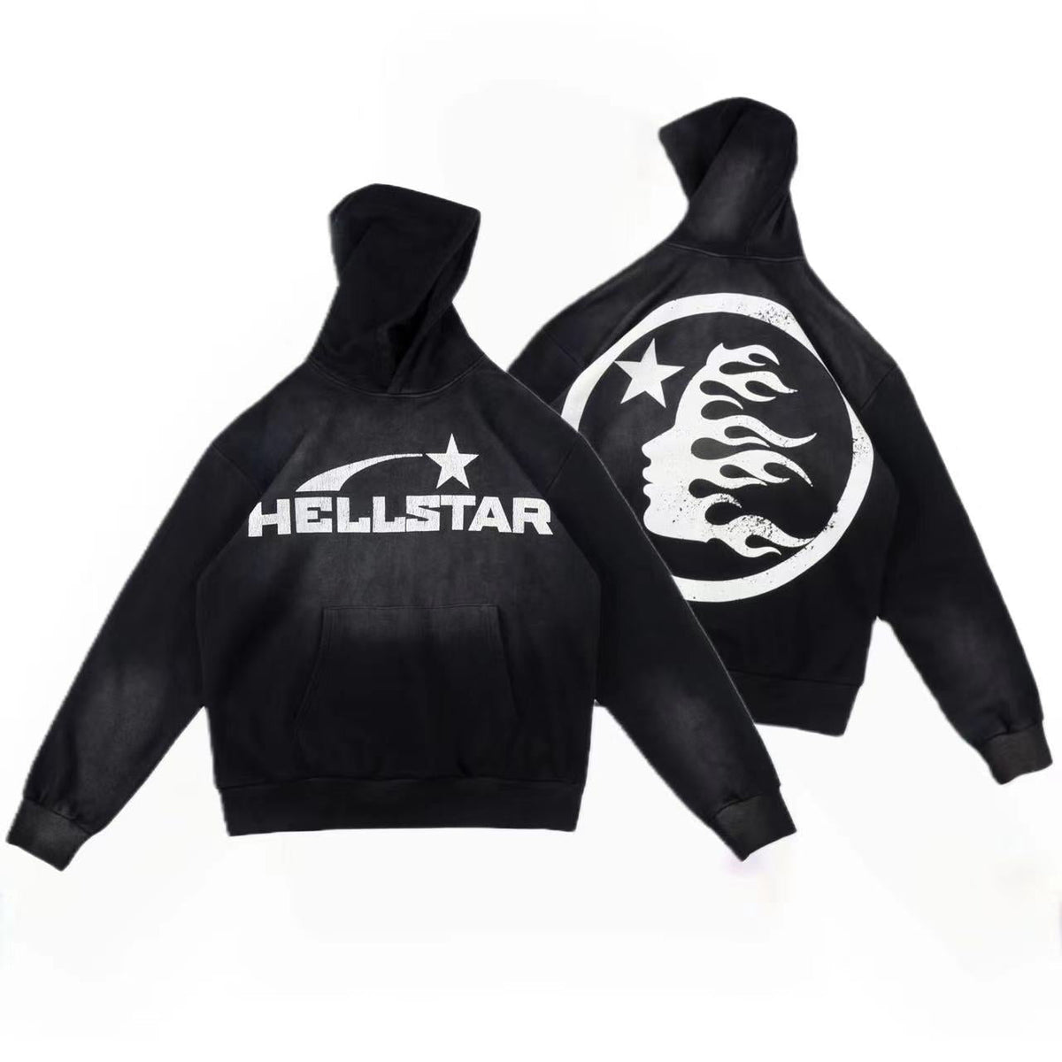 Hellstar Hoodie Vintage Distressed Creative Printing