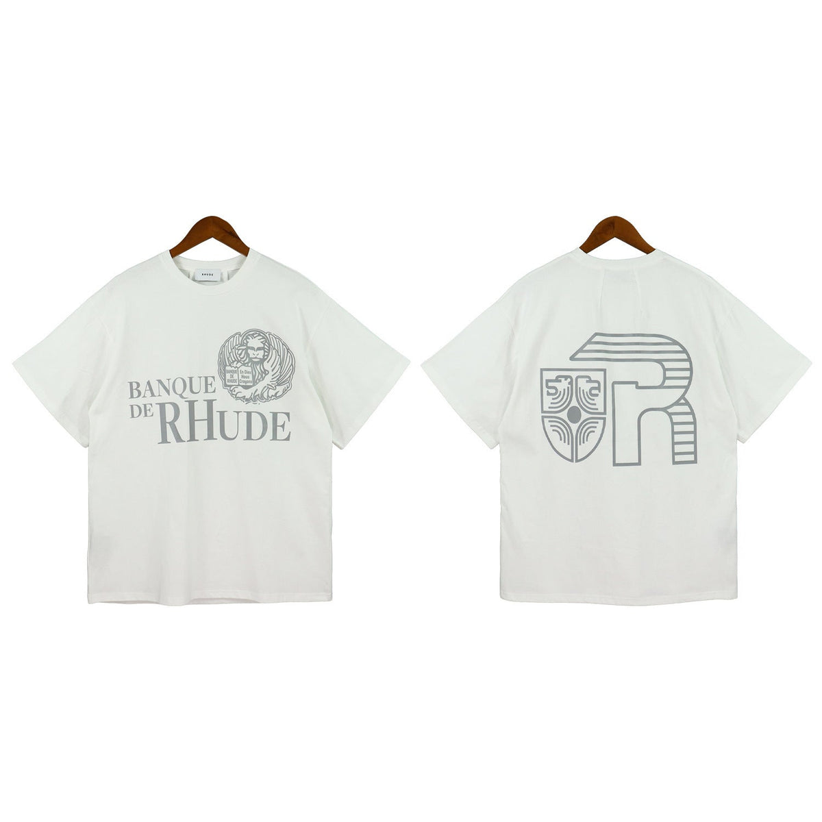 Rhude T-shirt Micro Label Letter Logo Line Pattern Short Sleeve T-shirt Loose