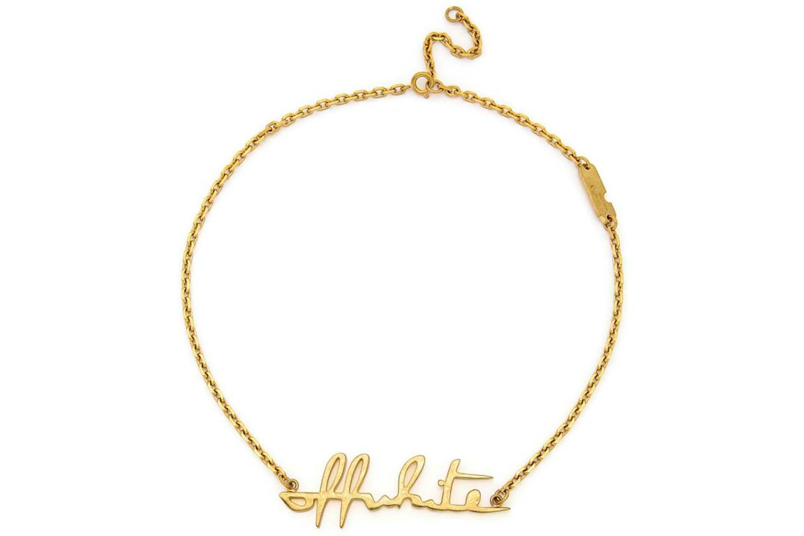 Off-White Logo Necklace Gold