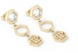 Philipp Plein Hexagon Lux Crystal Dangle Earrings Gold