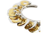 Rabanne H&M Beaded Disc-Embellished Bangle Silver/Gold