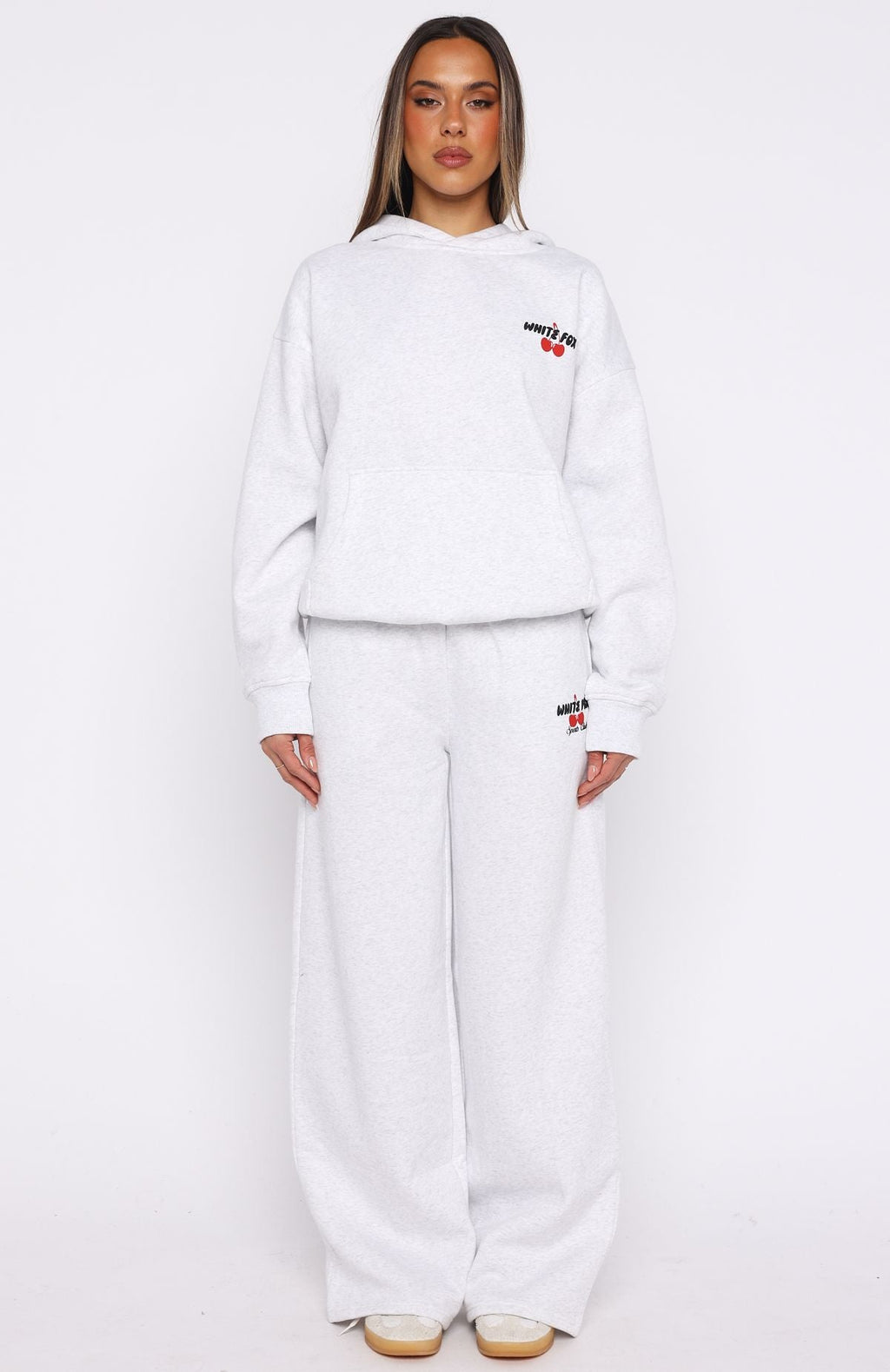 Club 14 Cassie Boxy Hoodie Grey Marle