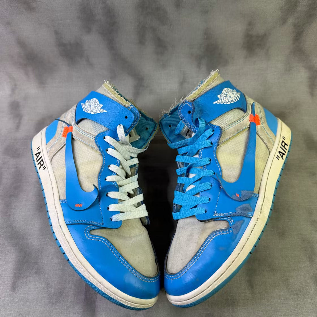 Used - Air Jordan 1 Retro High Off-White University Blue - US M 9.5 - detail 1