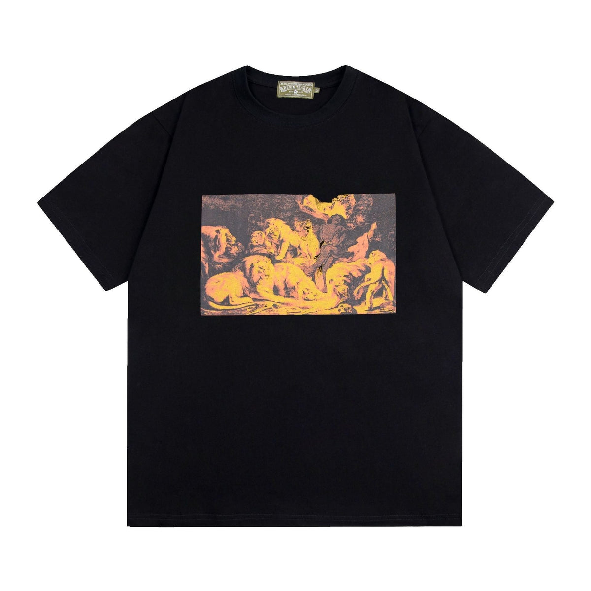 Denim Tears T-shirts Kapok Letter Portrait Short Sleeve T-shirt