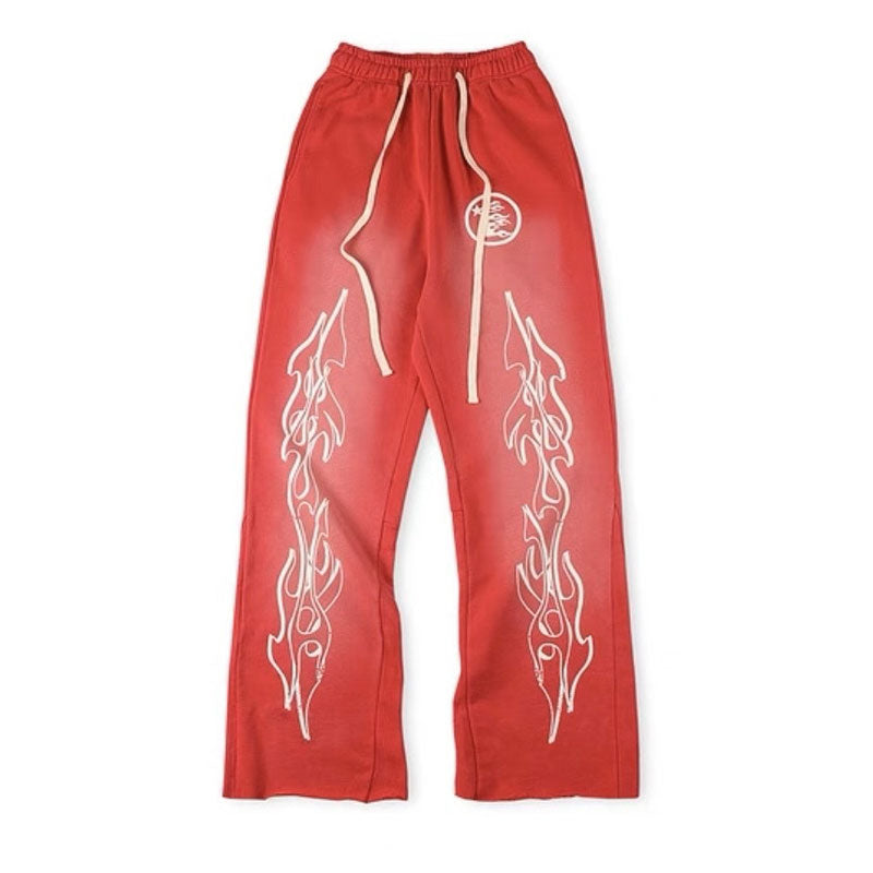 Hellstar Sweatpants Stitching Sports Leisure Horn