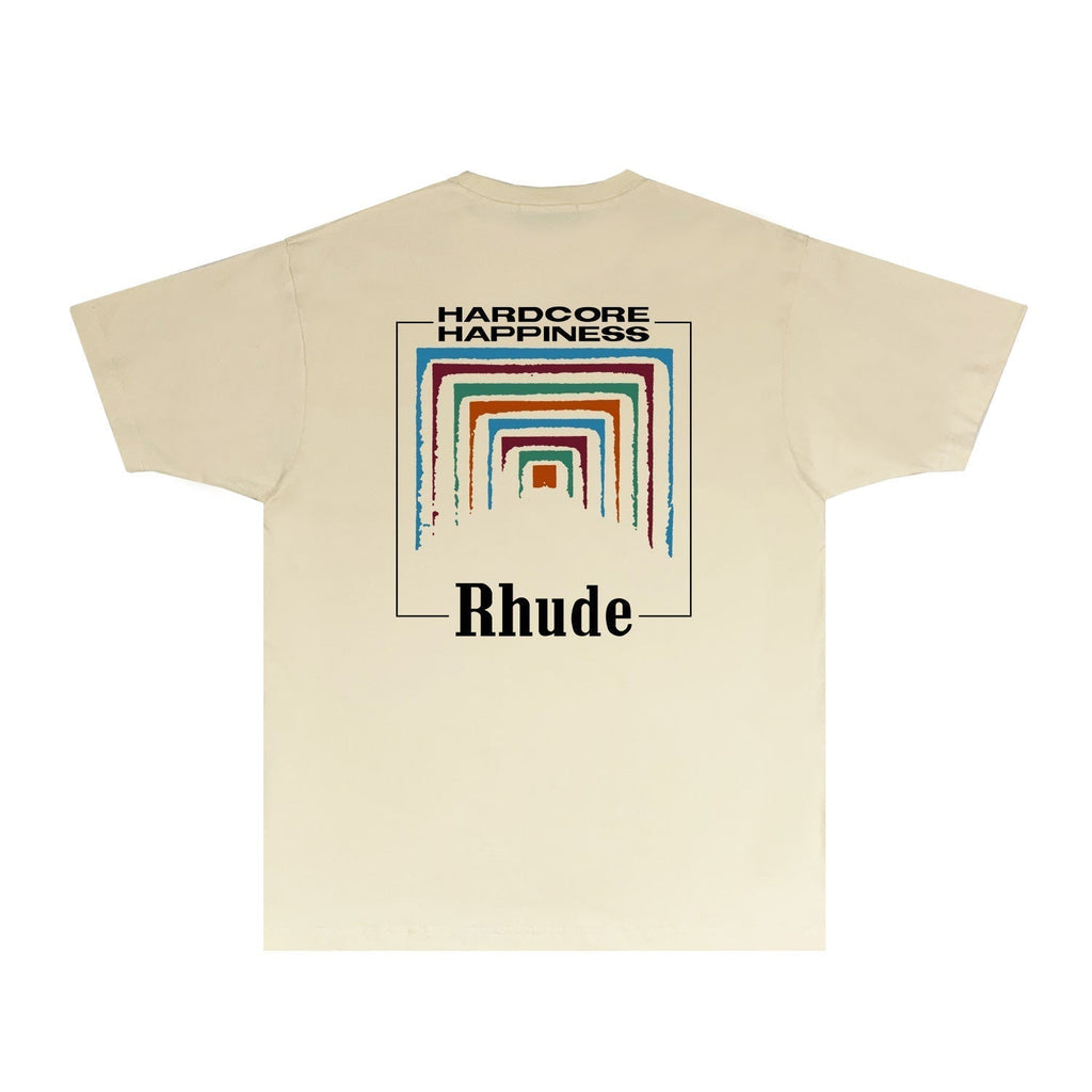 Rhude T-shirts Printed Trendy Pure Cotton