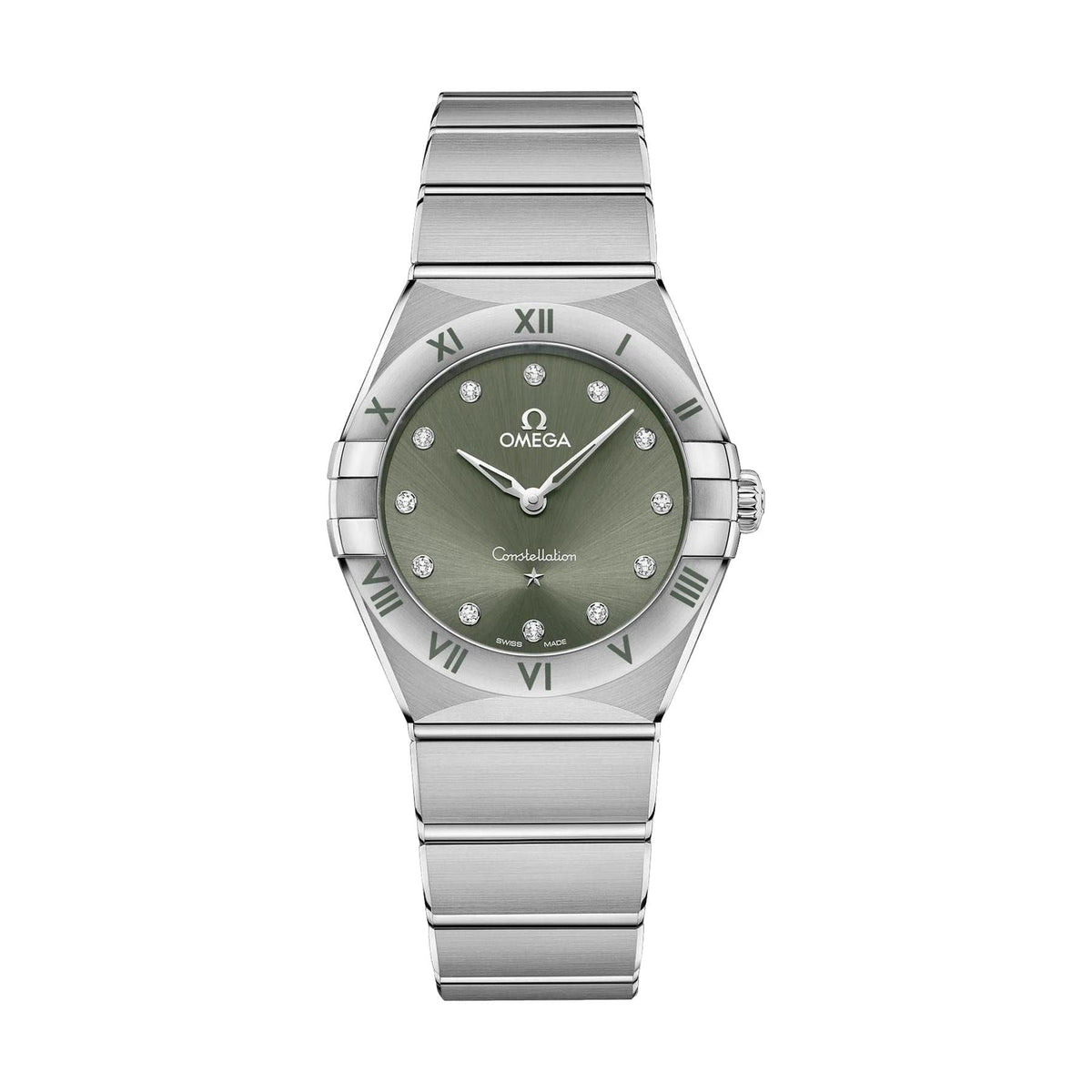 Omega Constellation Quartz 28mm Watch - Green on Bracelet