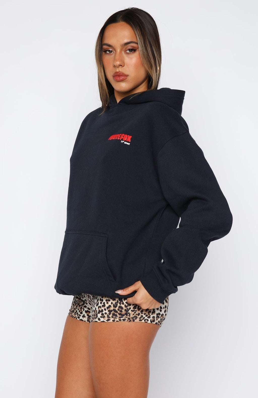 11th Street She's So Lucky Oversized Hoodie Blueberry Twist