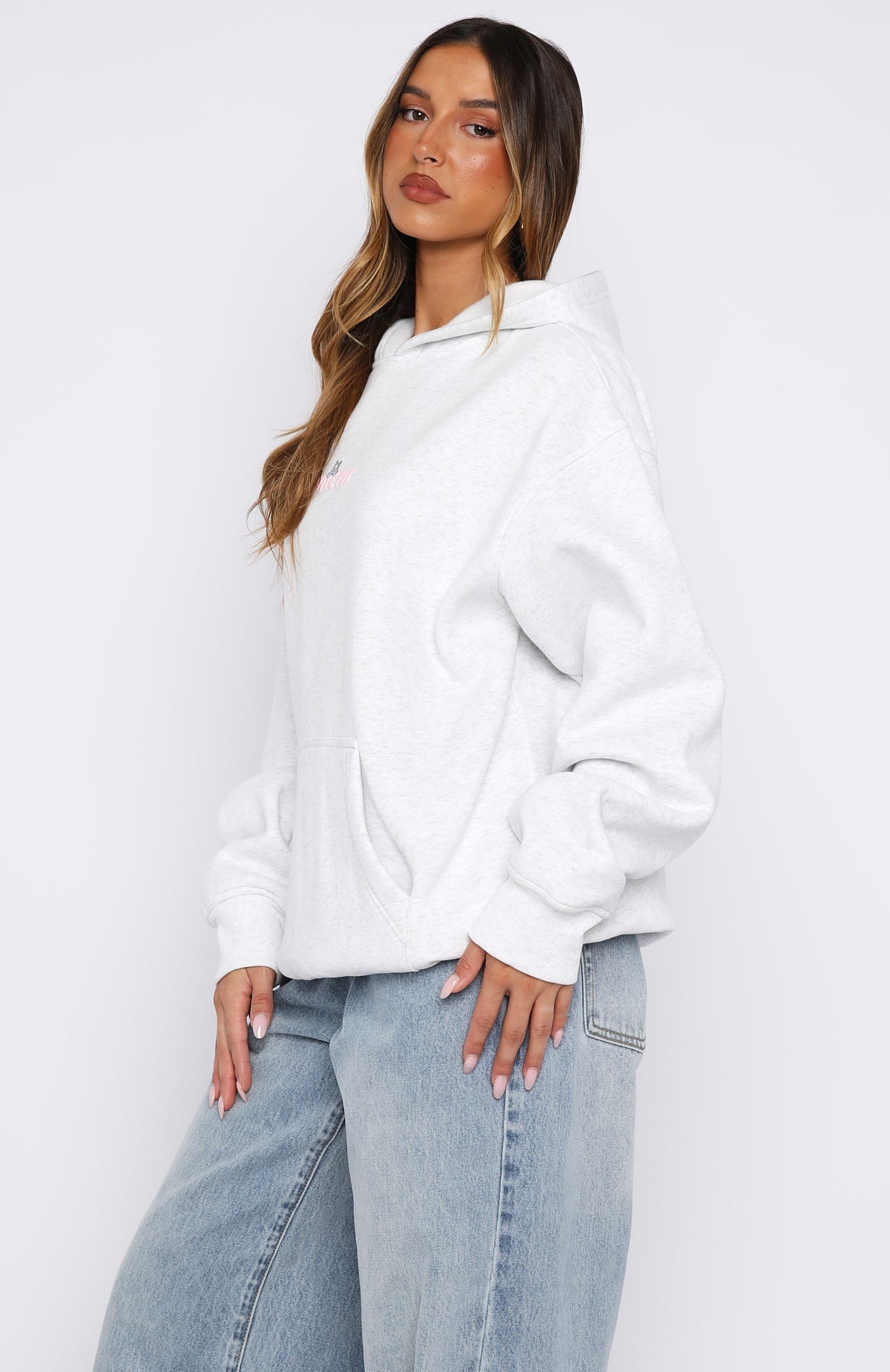 Bubbles & Foxy Friends Oversized Hoodie Frosty