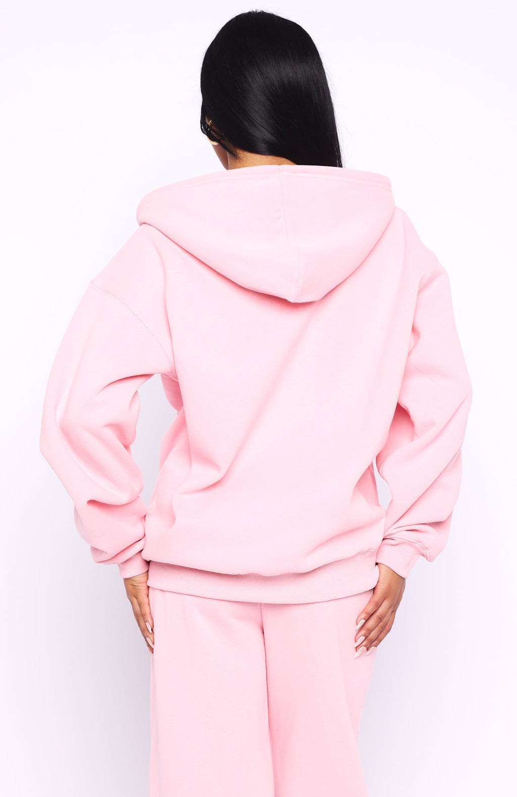 Ready To Go Zip Front Hoodie Pink